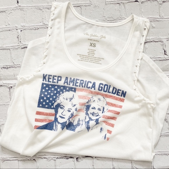 American Eagle Outfitters Tops - American Eagle White Golden Girls Tank Top